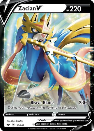 Zacian V (138/202) (Jumbo Card) [Sword & Shield: Base Set] | L.A. Mood Comics and Games