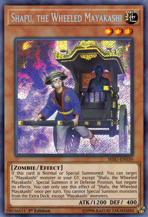 Shafu, the Wheeled Mayakashi [HISU-EN030] Secret Rare | L.A. Mood Comics and Games