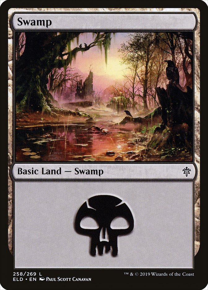 Swamp (258) [Throne of Eldraine] | L.A. Mood Comics and Games