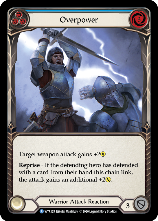 Overpower (Blue) [U-WTR125] (Welcome to Rathe Unlimited)  Unlimited Rainbow Foil | L.A. Mood Comics and Games