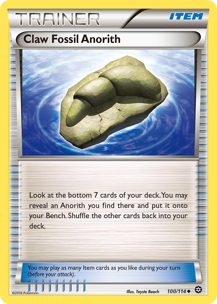 Claw Fossil Anorith (100/114) [XY: Steam Siege] | L.A. Mood Comics and Games