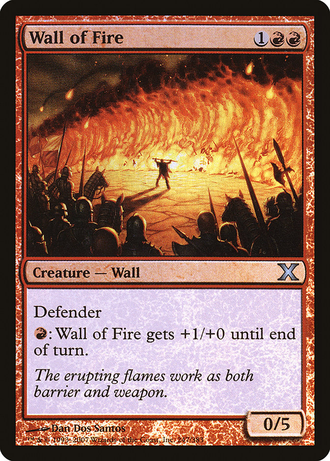 Wall of Fire (Premium Foil) [Tenth Edition] | L.A. Mood Comics and Games