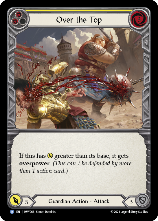 Over the Top (Yellow) [HVY066] (Heavy Hitters)  Rainbow Foil | L.A. Mood Comics and Games