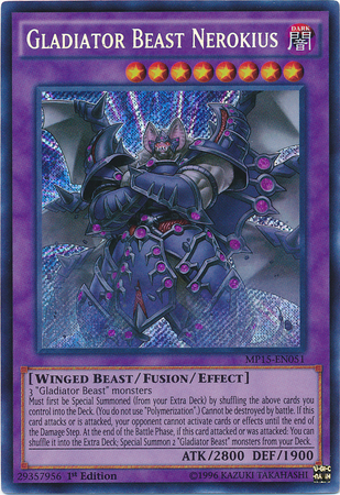 Gladiator Beast Nerokius [MP15-EN051] Secret Rare | L.A. Mood Comics and Games