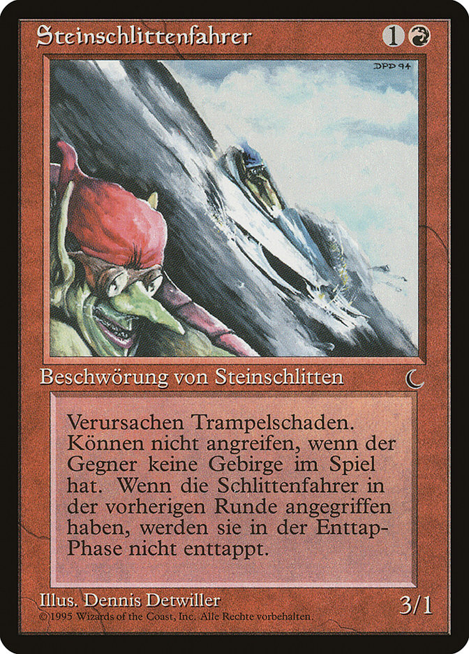 Goblin Rock Sled (German) - "Steinschlittenfahrer" [Renaissance] | L.A. Mood Comics and Games