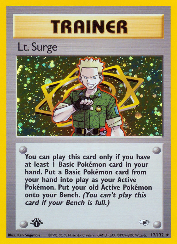 Lt. Surge (17/132) [Gym Heroes 1st Edition] | L.A. Mood Comics and Games