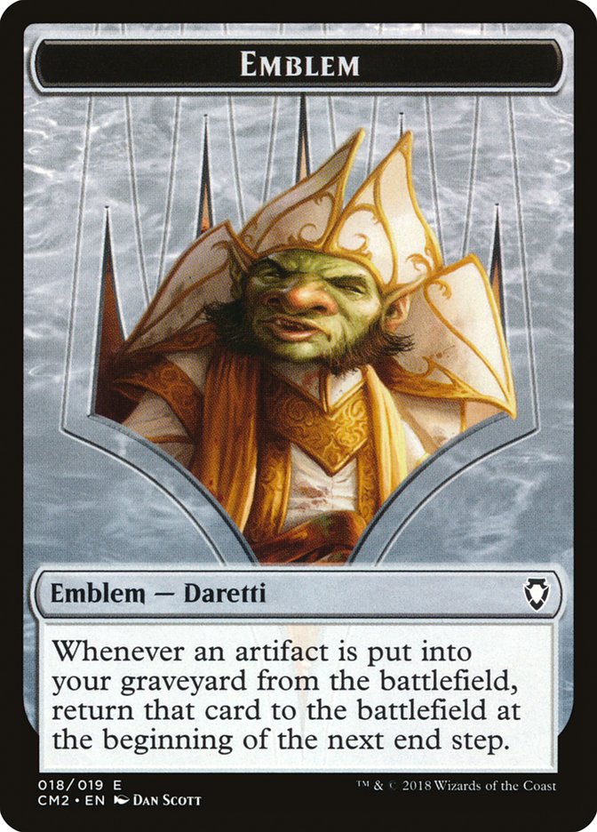 Daretti, Scrap Savant Emblem [Commander Anthology Volume II Tokens] | L.A. Mood Comics and Games