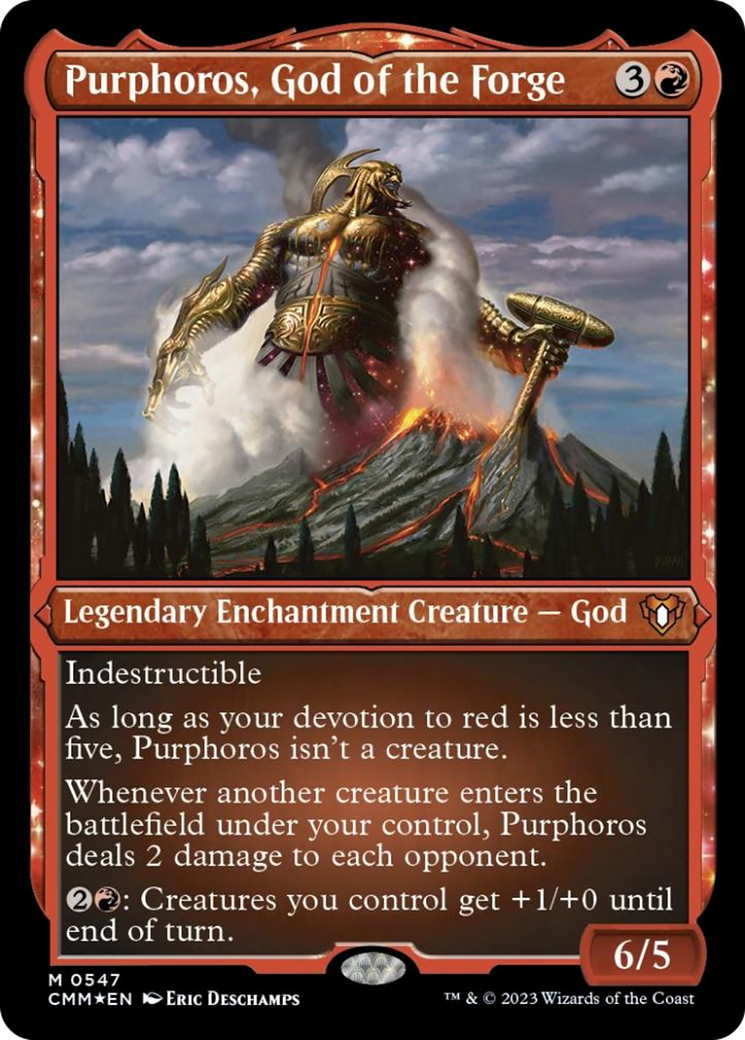 Purphoros, God of the Forge (Foil Etched) [Commander Masters] | L.A. Mood Comics and Games