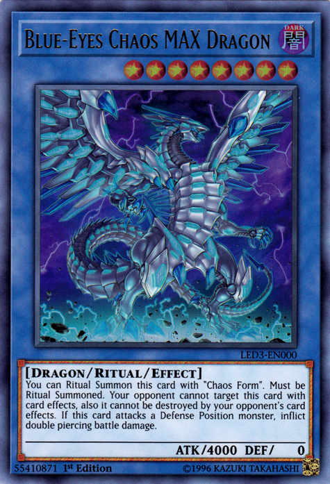 Blue-Eyes Chaos MAX Dragon [LED3-EN000] Ultra Rare | L.A. Mood Comics and Games