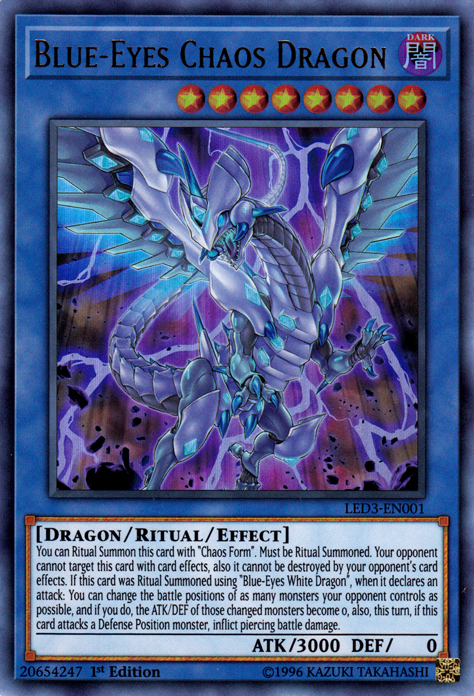 Blue-Eyes Chaos Dragon [LED3-EN001] Ultra Rare | L.A. Mood Comics and Games