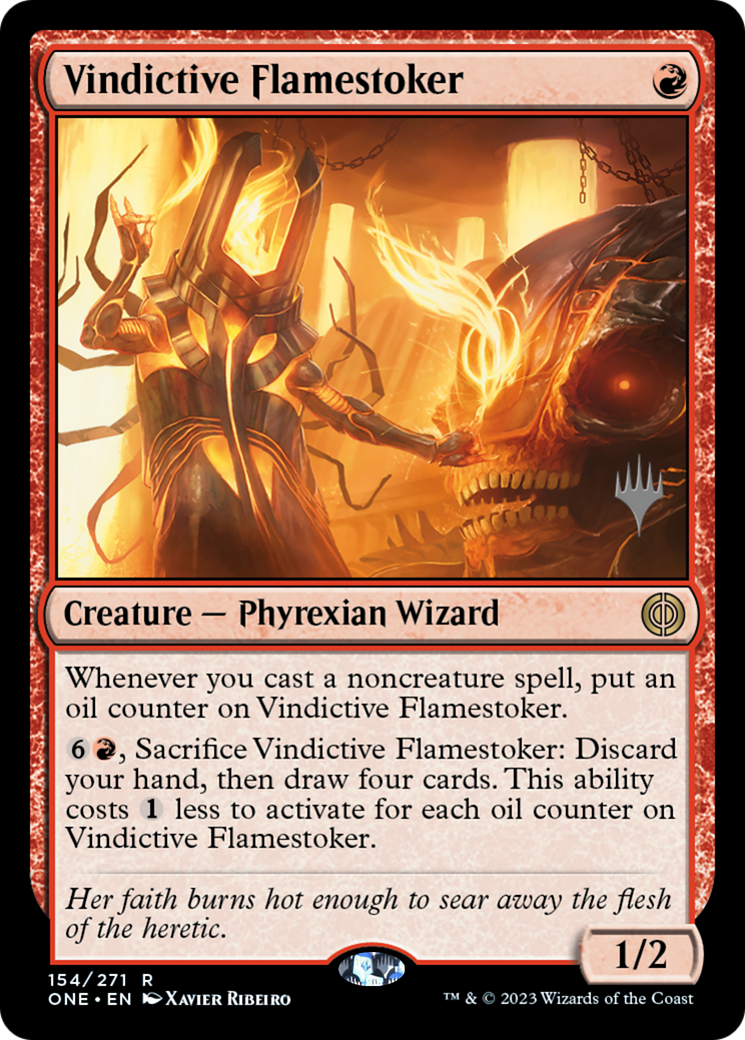 Vindictive Flamestoker (Promo Pack) [Phyrexia: All Will Be One Promos] | L.A. Mood Comics and Games