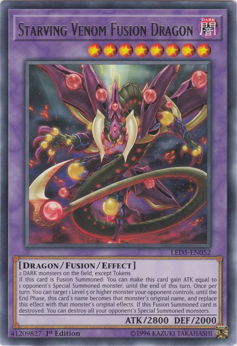 Starving Venom Fusion Dragon [LED5-EN052] Rare | L.A. Mood Comics and Games
