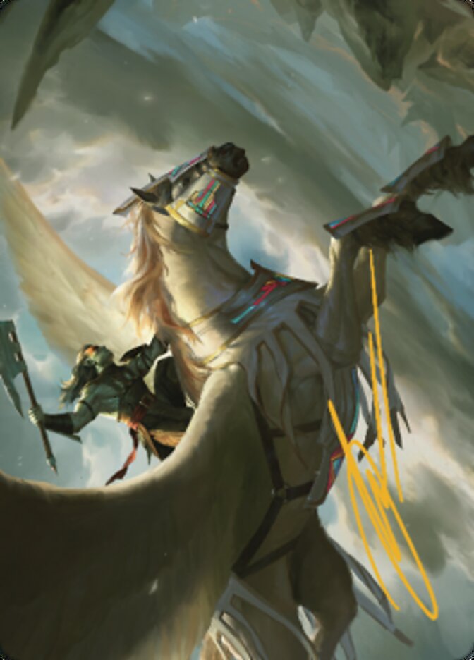 Cleaving Skyrider Art Card (Gold-Stamped Signature) [Dominaria United Art Series] | L.A. Mood Comics and Games