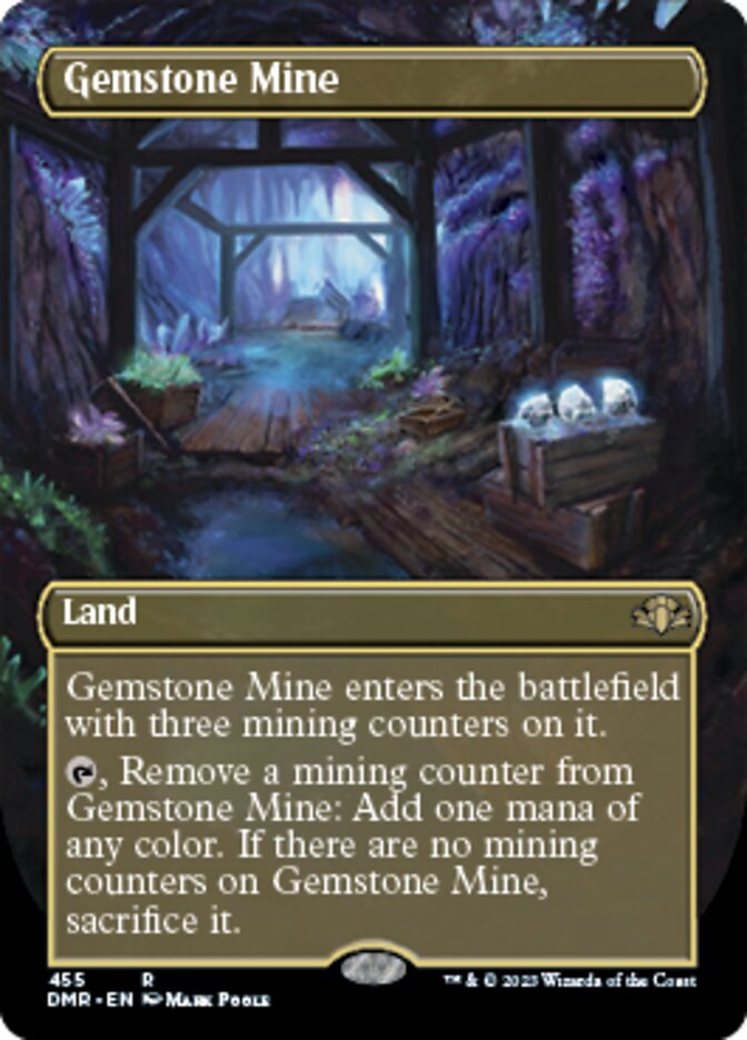 Gemstone Mine (Borderless Alternate Art) [Dominaria Remastered] | L.A. Mood Comics and Games