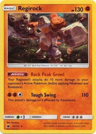 Regirock (53/111) (Cosmos Holo) [Sun & Moon: Crimson Invasion] | L.A. Mood Comics and Games