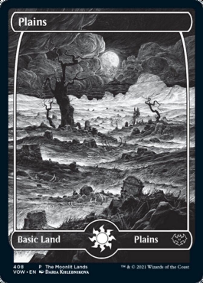 Plains (The Moonlit Lands) (Foil Etched) [Innistrad: Crimson Vow Promos] | L.A. Mood Comics and Games