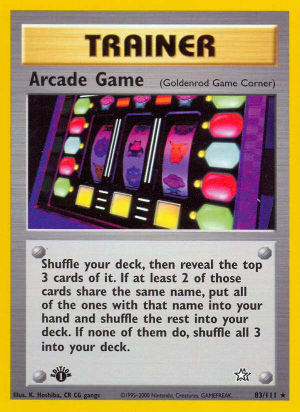 Arcade Game (83/111) [Neo Genesis 1st Edition] | L.A. Mood Comics and Games