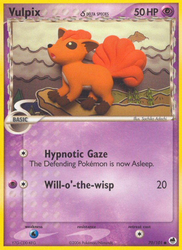 Vulpix (70/101) (Delta Species) [EX: Dragon Frontiers] | L.A. Mood Comics and Games