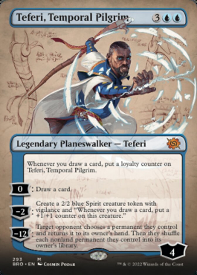 Teferi, Temporal Pilgrim (Borderless Alternate Art) [The Brothers' War] | L.A. Mood Comics and Games