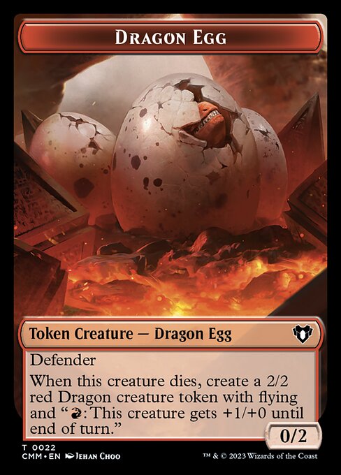 Spirit (0010) // Dragon Egg Double-Sided Token [Commander Masters Tokens] | L.A. Mood Comics and Games