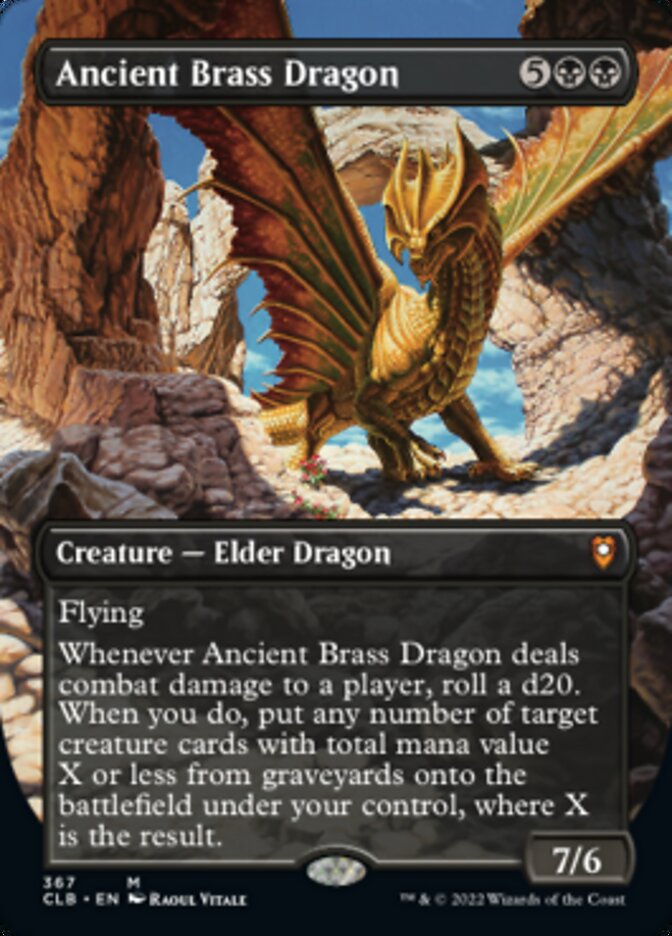 Ancient Brass Dragon (Borderless Alternate Art) [Commander Legends: Battle for Baldur's Gate] | L.A. Mood Comics and Games