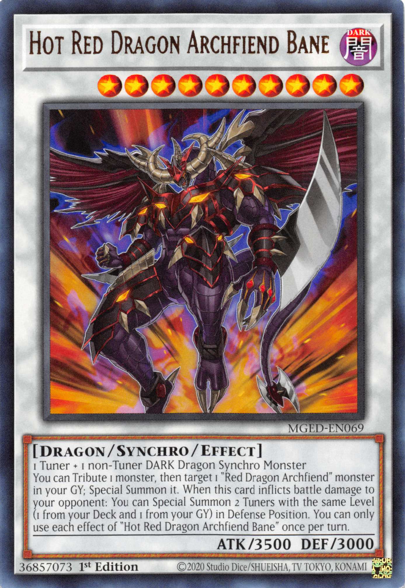 Hot Red Dragon Archfiend Bane [MGED-EN069] Rare | L.A. Mood Comics and Games