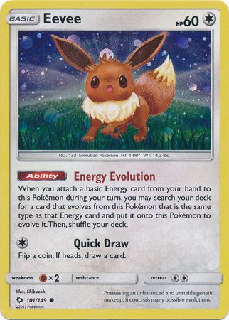 Eevee (101/149) (Cosmos Holo) [Sun & Moon: Base Set] | L.A. Mood Comics and Games