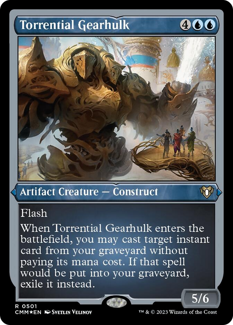 Torrential Gearhulk (Foil Etched) [Commander Masters] | L.A. Mood Comics and Games