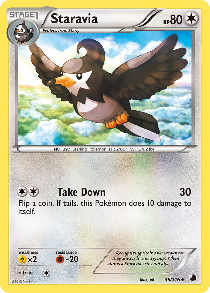 Staravia (96/116) [Black & White: Plasma Freeze] | L.A. Mood Comics and Games