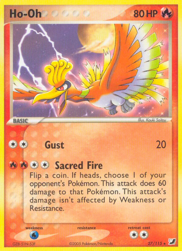 Ho-Oh (27/115) [EX: Unseen Forces] | L.A. Mood Comics and Games