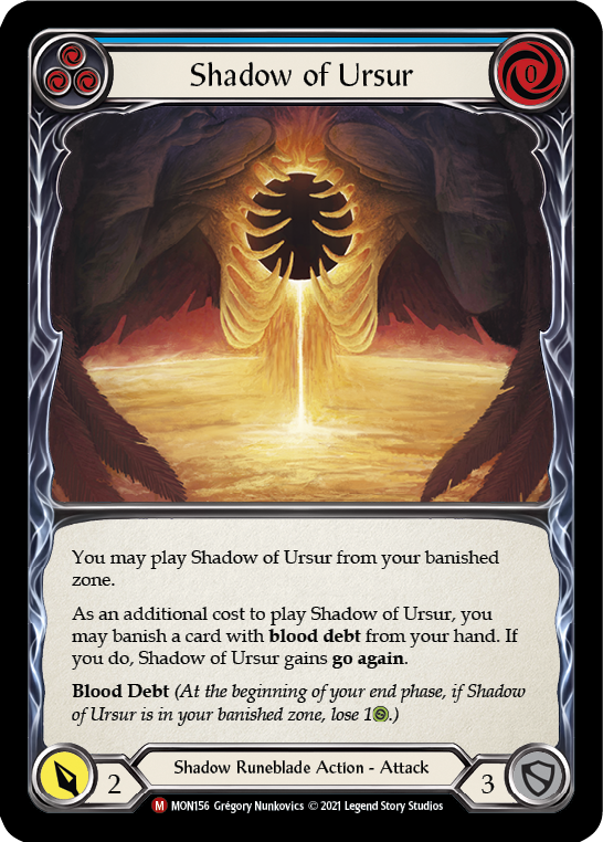 Shadow of Ursur [MON156-RF] (Monarch)  1st Edition Rainbow Foil | L.A. Mood Comics and Games