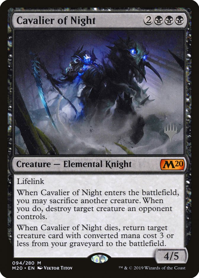Cavalier of Night (Promo Pack) [Core Set 2020 Promos] | L.A. Mood Comics and Games