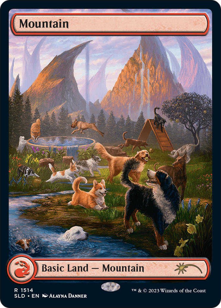 Mountain (1514) [Secret Lair Commander Deck: Raining Cats and Dogs] | L.A. Mood Comics and Games