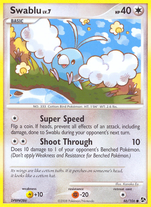 Swablu (86/106) [Diamond & Pearl: Great Encounters] | L.A. Mood Comics and Games