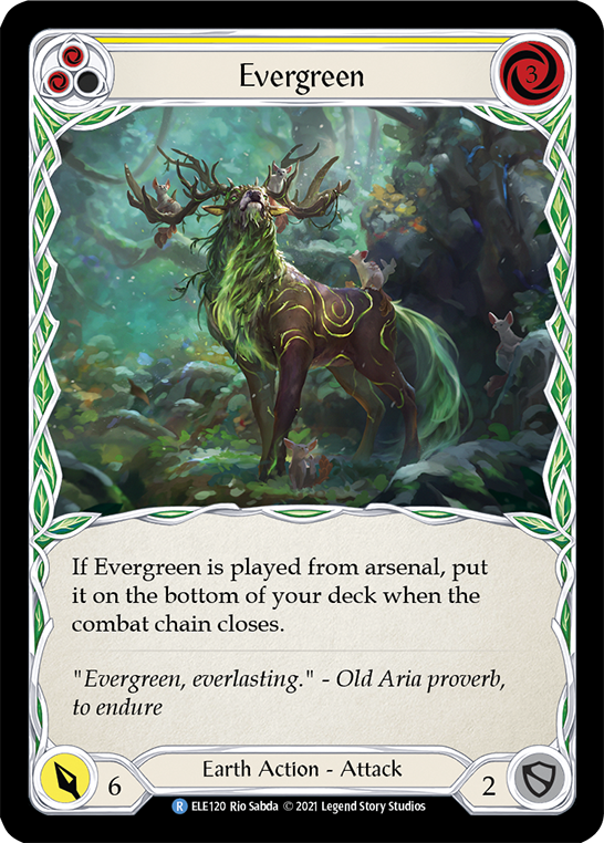 Evergreen (Yellow) [ELE120] (Tales of Aria)  1st Edition Rainbow Foil | L.A. Mood Comics and Games
