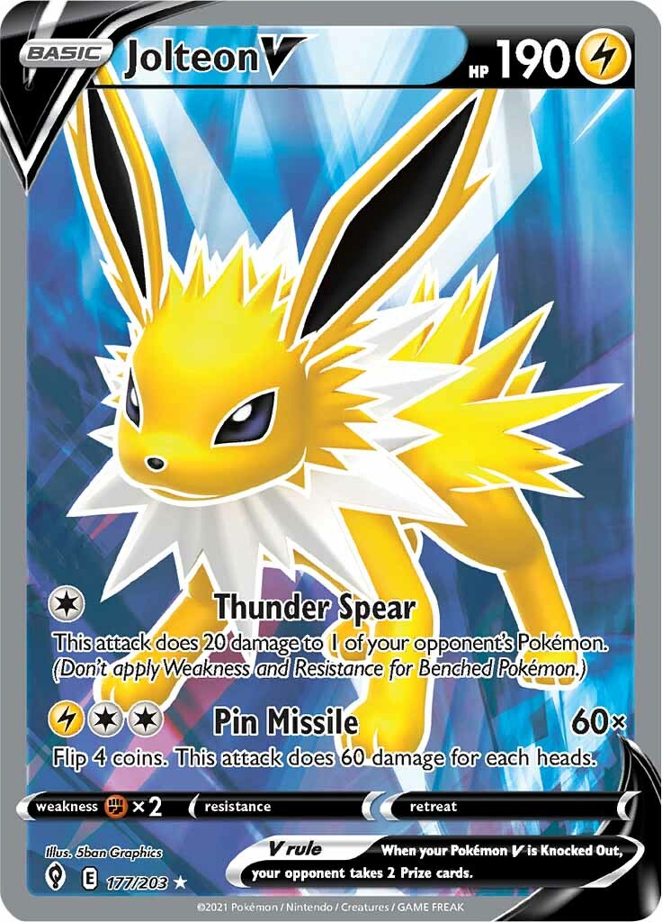 Jolteon V (177/203) [Sword & Shield: Evolving Skies] | L.A. Mood Comics and Games