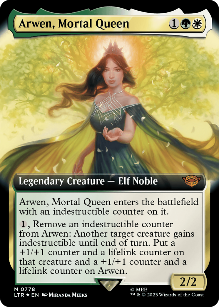 Arwen, Mortal Queen (Extended Art) (Surge Foil) [The Lord of the Rings: Tales of Middle-Earth] | L.A. Mood Comics and Games