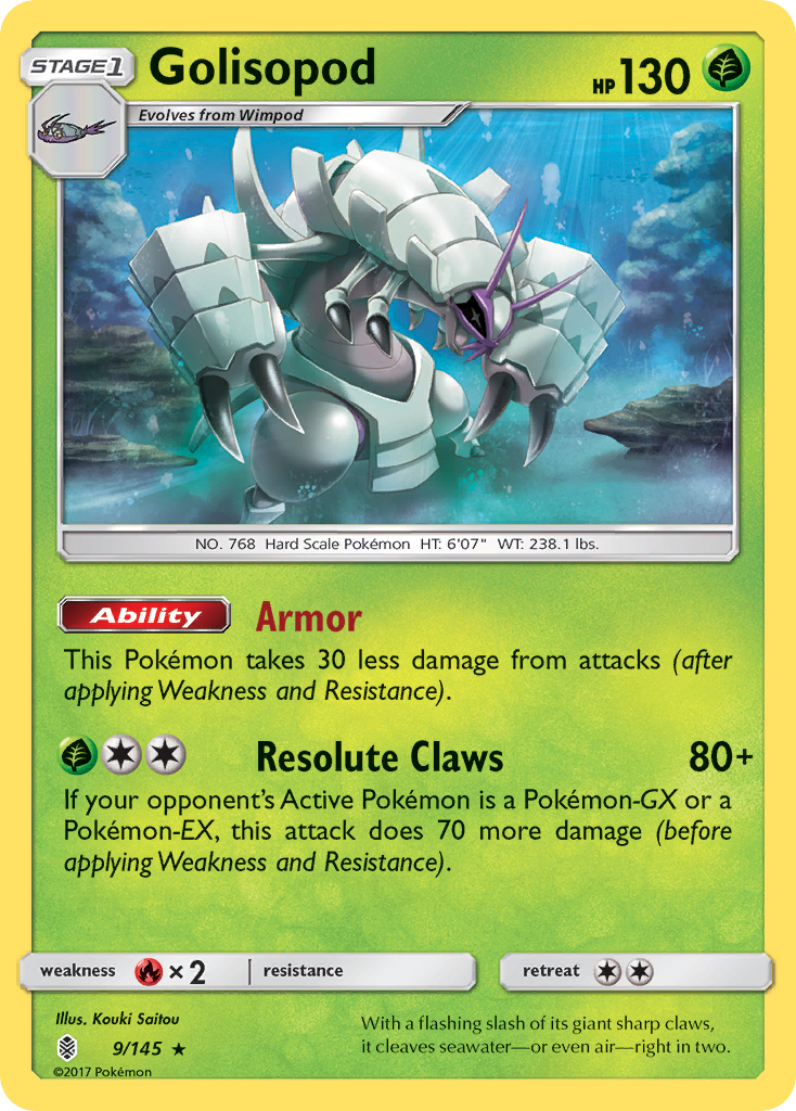 Golisopod (9/145) [Sun & Moon: Guardians Rising] | L.A. Mood Comics and Games