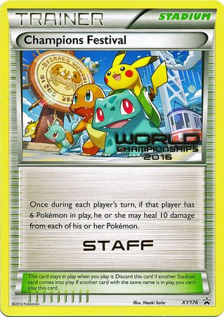 Champions Festival 2016 Staff (XY176) [XY: Black Star Promos] | L.A. Mood Comics and Games