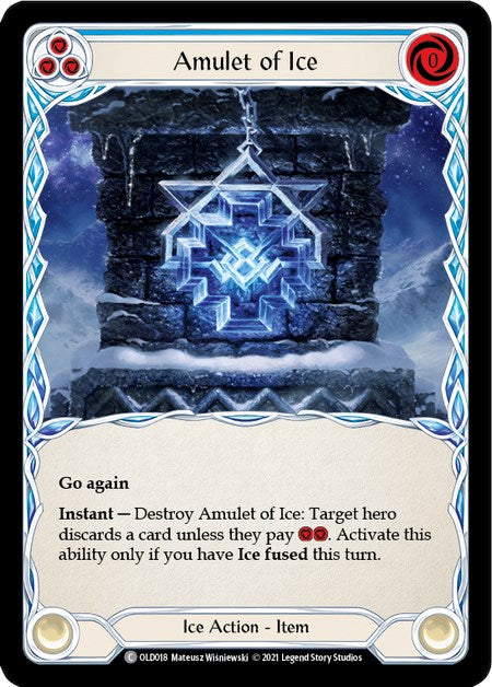 Amulet of Ice (Blue) [OLD018] (Tales of Aria Oldhim Blitz Deck)  1st Edition Normal | L.A. Mood Comics and Games