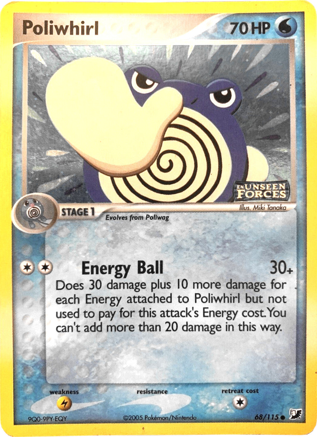 Poliwhirl (68/115) (Stamped) [EX: Unseen Forces] | L.A. Mood Comics and Games