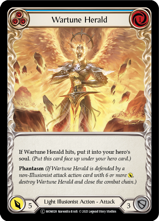 Wartune Herald (Blue) [U-MON028-RF] (Monarch Unlimited)  Unlimited Rainbow Foil | L.A. Mood Comics and Games