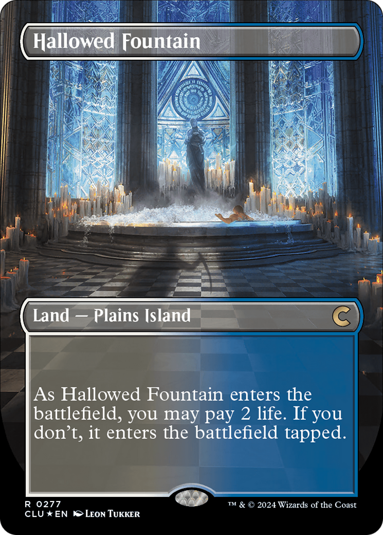 Hallowed Fountain (Borderless) [Ravnica: Clue Edition] | L.A. Mood Comics and Games