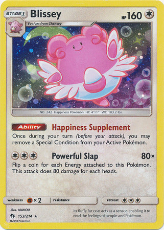 Blissey (153/214) (Cosmos Holo) [Sun & Moon: Lost Thunder] | L.A. Mood Comics and Games