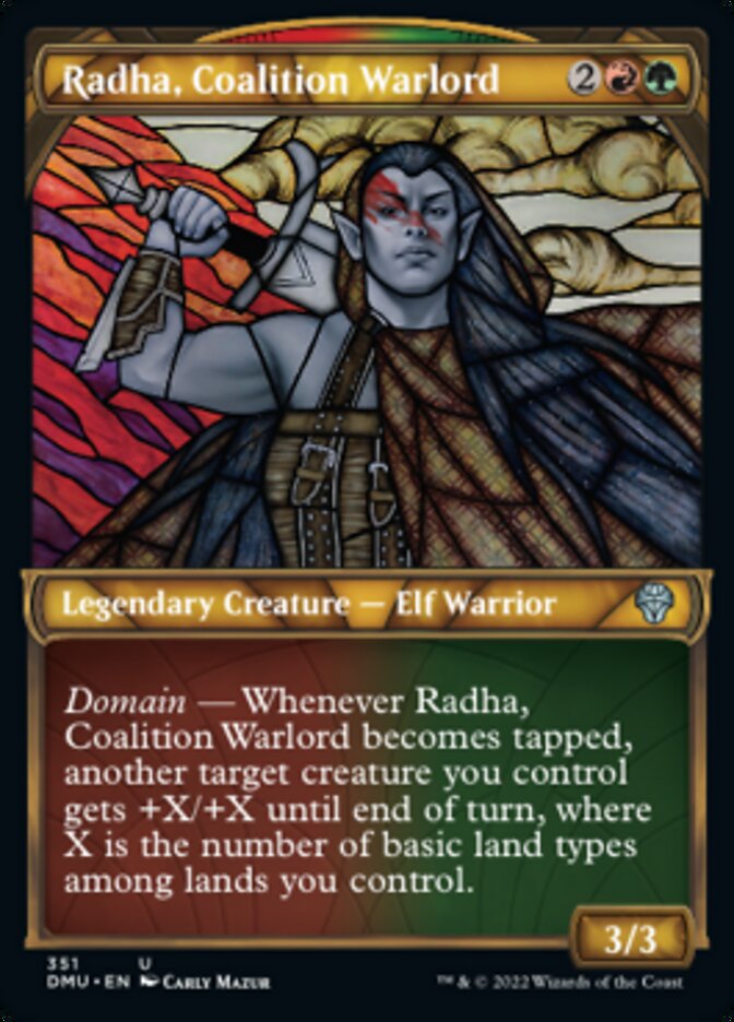 Radha, Coalition Warlord (Showcase Textured) [Dominaria United] | L.A. Mood Comics and Games