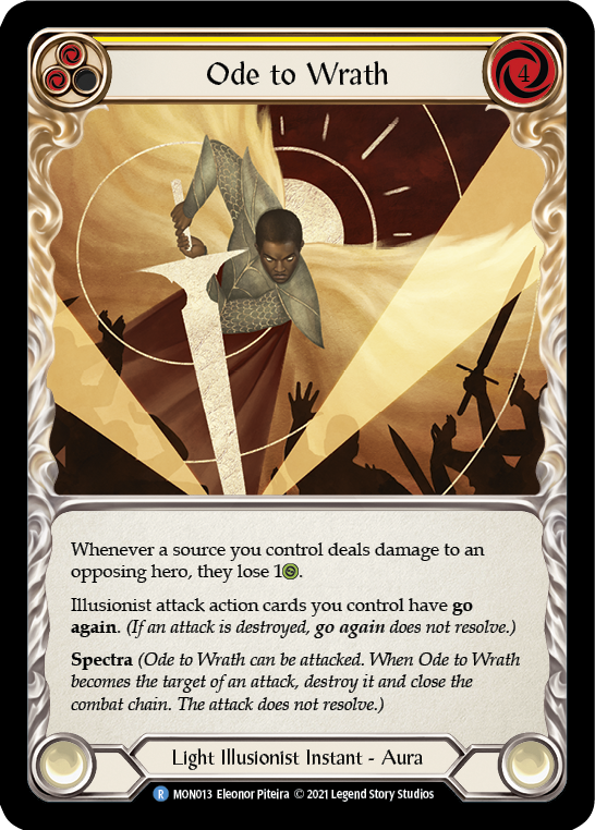 Ode to Wrath [MON013-RF] (Monarch)  1st Edition Rainbow Foil | L.A. Mood Comics and Games