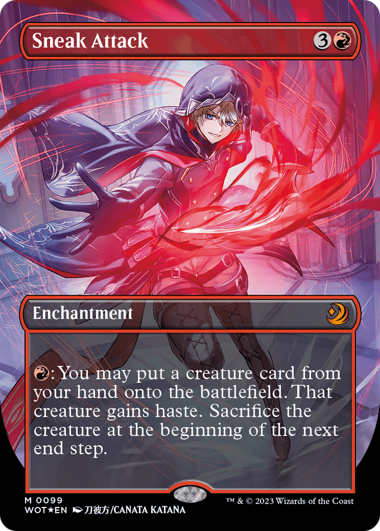 Sneak Attack (Anime Borderless) (Confetti Foil) [Wilds of Eldraine: Enchanting Tales] | L.A. Mood Comics and Games