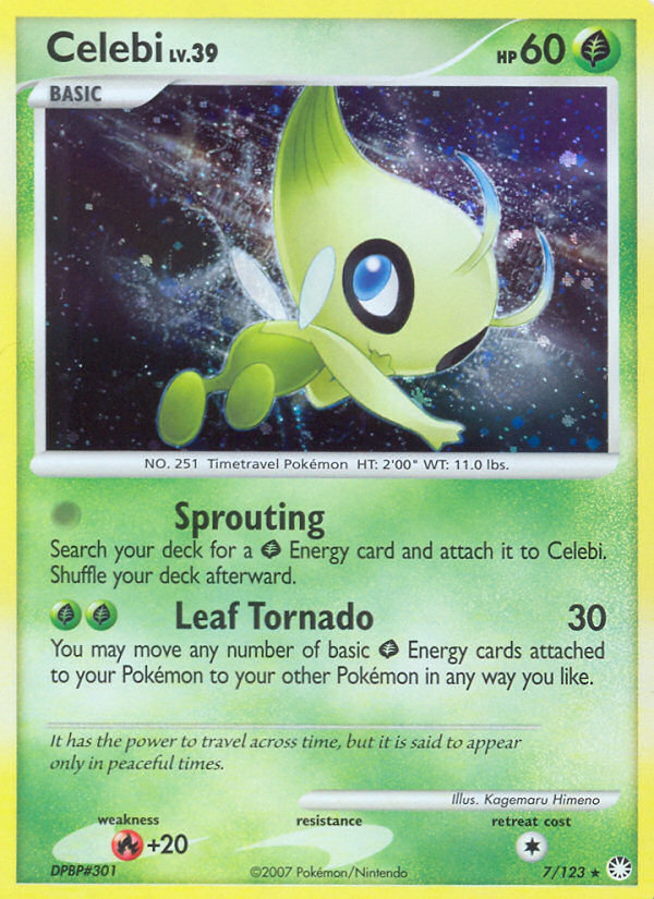 Celebi (7/123) [Diamond & Pearl: Mysterious Treasures] | L.A. Mood Comics and Games