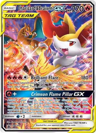 Charizard & Braixen GX (SM230) (Jumbo Card) [Sun & Moon: Black Star Promos] | L.A. Mood Comics and Games