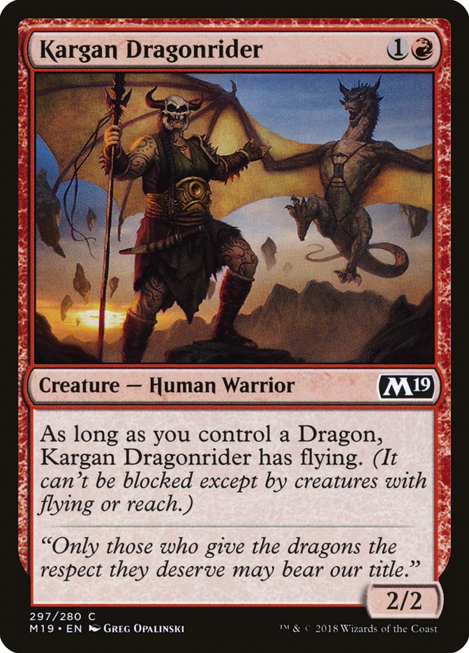 Kargan Dragonrider [Core Set 2019] | L.A. Mood Comics and Games